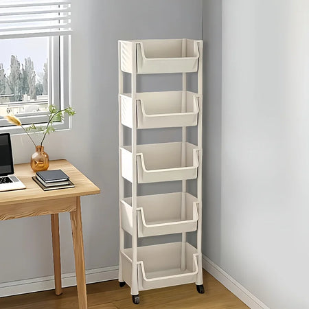 5-layers With wheels storage shelves，bathroom organizers and storage，storage cabinet，rolling cart，use for home and kitchen