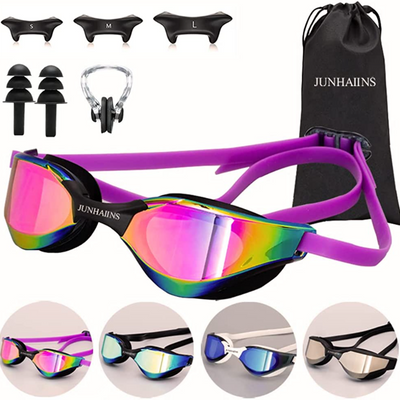 Swimming Goggles Glasses,Professional Anti Fog No Leaking UV Protection Racing Swim Goggles