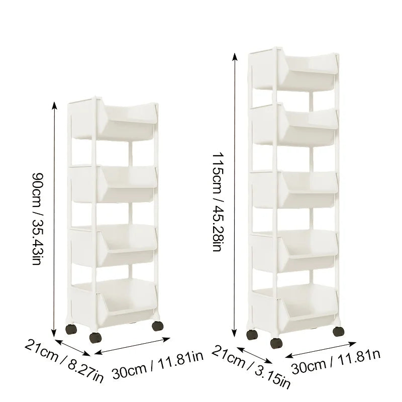 5-layers With wheels storage shelves，bathroom organizers and storage，storage cabinet，rolling cart，use for home and kitchen